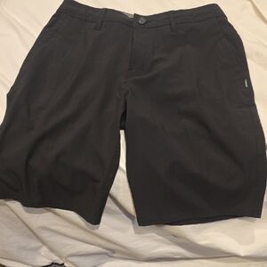 O'Neill Men's Black Flat Front Performance Shorts